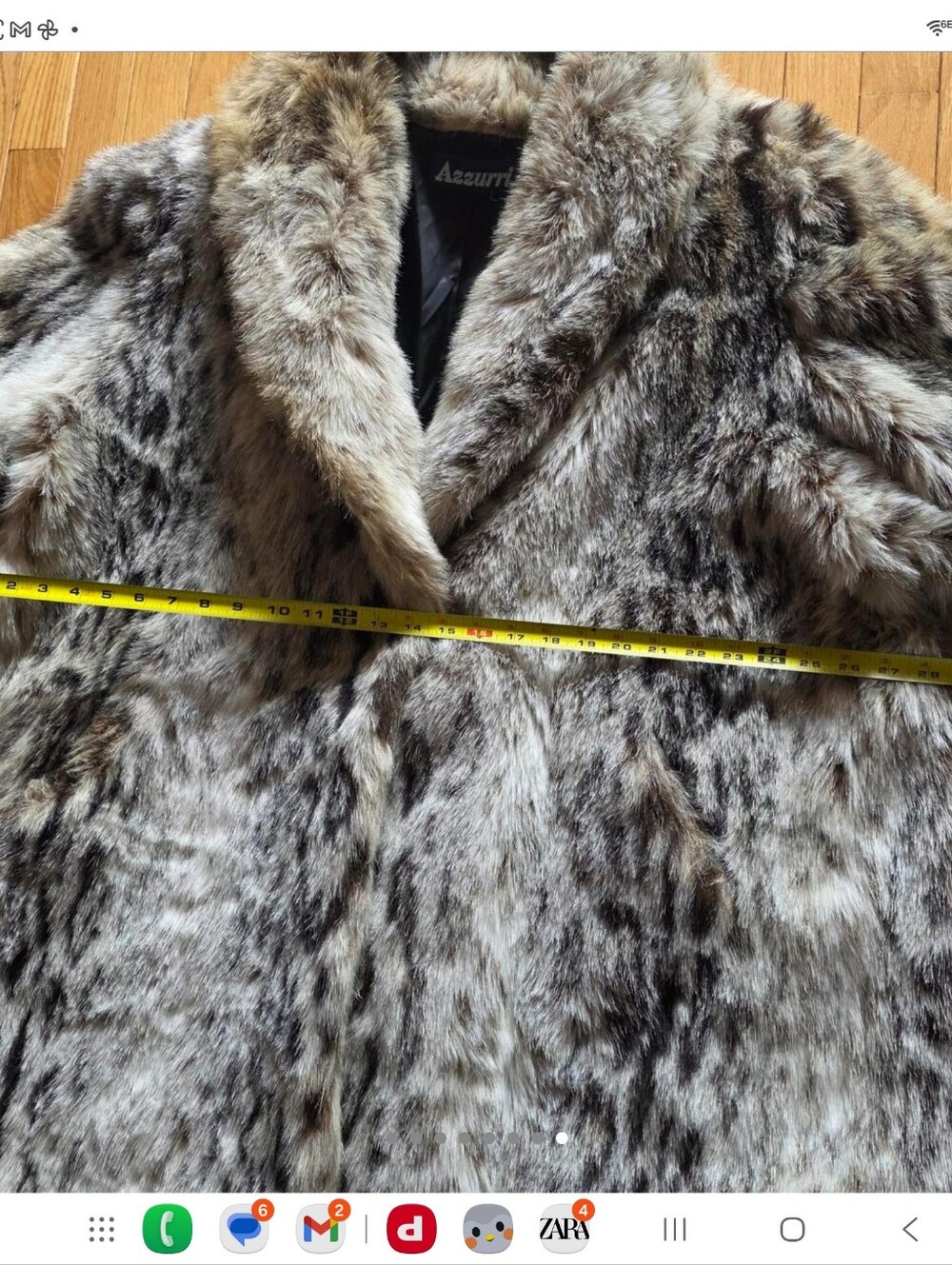 Vintage Azzurri Leopard-Print Faux Fur Teddy Coat in Brown and Cream Tones - Picture 5 of 6